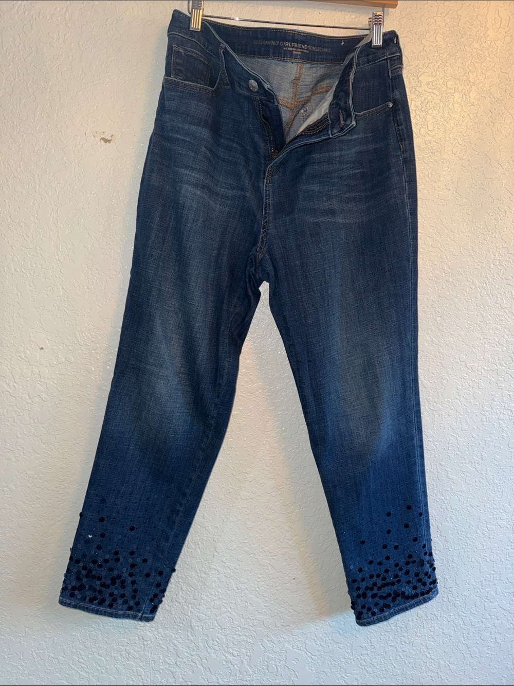 Chico's Blue Slimming Girlfriend Jeans
